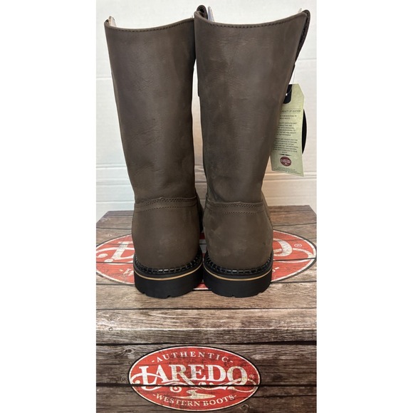 Men's Laredo Sz 13w Brown Ruf Rider Pull On Soft Toe NST Work Boots 68144 - Picture 5 of 7